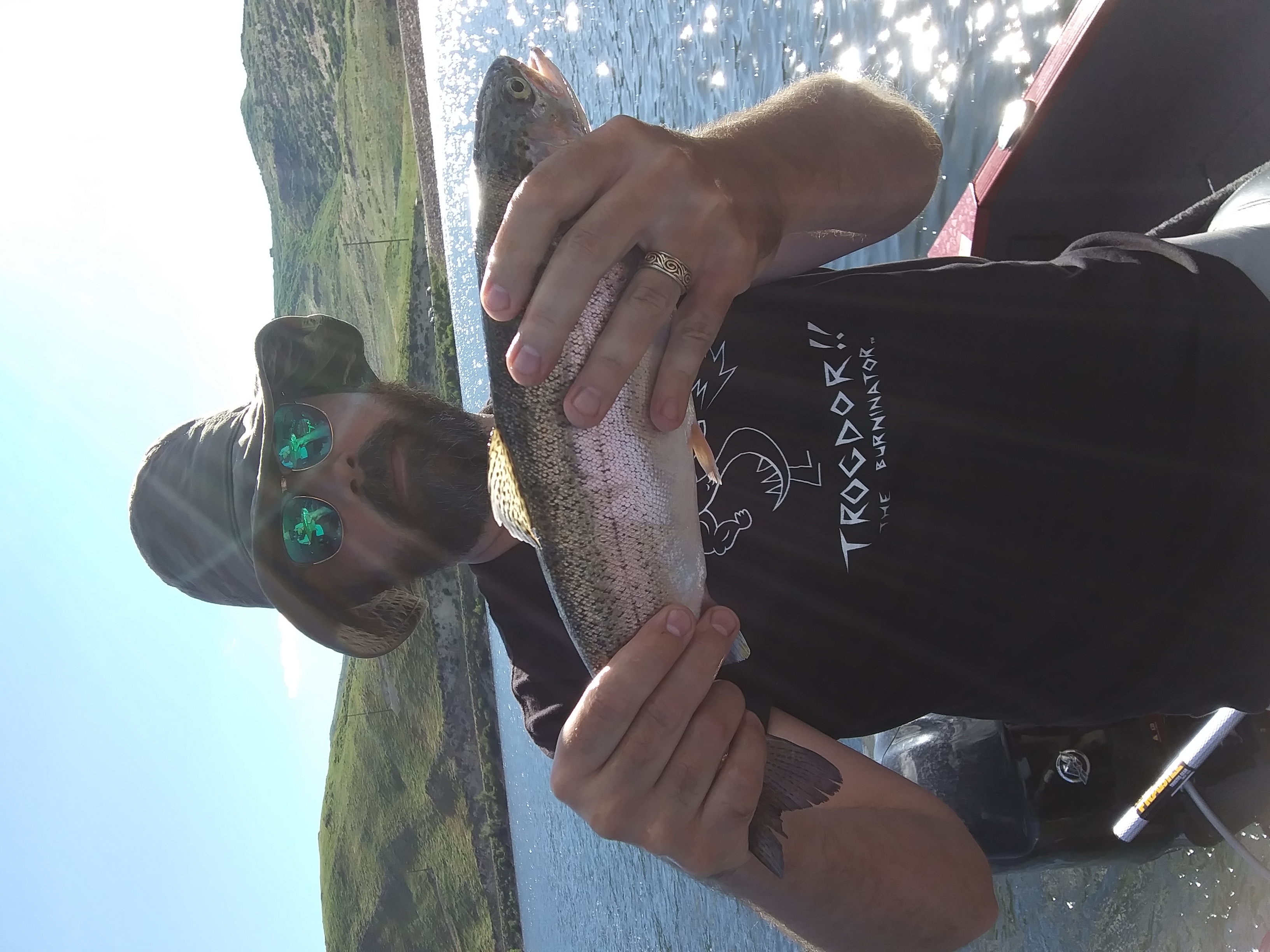 RWG and fish Robert W Gehl holding up a rainbow trout he caught
