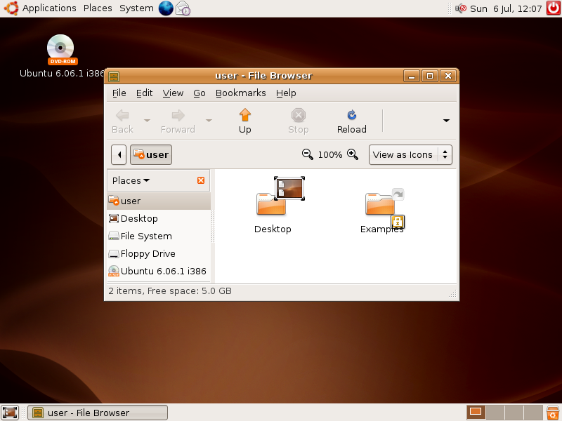 Ubuntu Dapper Drake Desktop