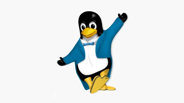 Tux the Penguin Wearing a Tuxedo